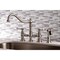 Kingston Brass KS3278PLBS Restoration 8" Bridge Kitchen Faucet W/Sprayer, Brushed Nkl KS3278PLBS - alternate 5